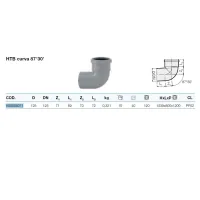 HTB curva 87°30' ø125 gamma PP3 VS0504071