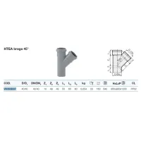 HTEA braga 45° ø40/40 gamma PP3 VS0508007