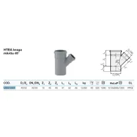 HTEA braga ridotta 45° ø40/32 gamma PP3 VS0510001