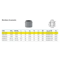 Bicchiere di aumento ø32/40 gamma PP3 VS0513000