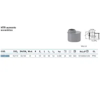 HTR aumento eccentrico ø50/110 gamma PP3 VS0514009