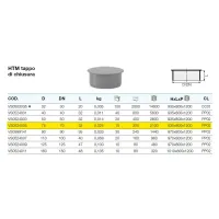 HTM tappo di chiusura ø75 gamma PP3 VS0524005