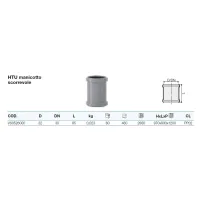 HTU manicotto scorrevole ø40 gamma PP3 VS0526000