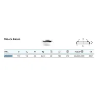 Rosone bianco ø110 per raccordo WC in polipropilene VS0588001