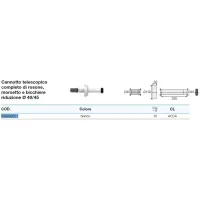 Cannotto telescopico completo di rosone, morsetto e bicchiere riduzione ø 40/45, colore bianco VS0803511