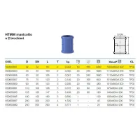 HTMM manicotto a 2 bicchieri ad innesto ø32 mm - gamma Triplus VS0650851