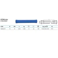 HTEM tubo di scarico 2 bicchieri in PP ø75 mm L. 2000 mm - gamma Triplus VS0650271