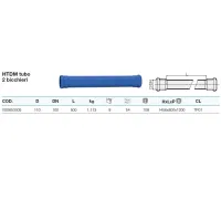 HTEM tubo di scarico 2 bicchieri in PP ø110 mm L. 500 mm - gamma Triplus VS0650305