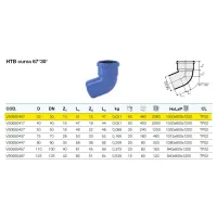 HTB curva 67°30' in PP a innesto ø32 mm - gamma Triplus VS0650407