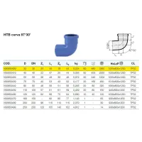 HTB curva 87°30' in PP a innesto ø32 mm - gamma Triplus VS0650409