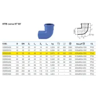 HTB curva 87°30' in PP a innesto ø50 mm - gamma Triplus VS0650429