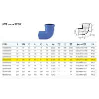 HTB curva 87°30' in PP a innesto ø90 mm - gamma Triplus VS0650449