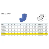 HTB curva 67°30' in PP a innesto ø110 mm - gamma Triplus VS0650457