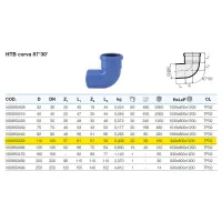 HTB curva 87°30' in PP a innesto ø110 mm - gamma Triplus VS0650459