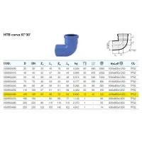 HTB curva 87°30' in PP a innesto ø125 mm - gamma Triplus VS0650469