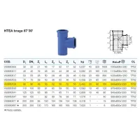 HTEA braga 87°30' in PP a innesto ø90/90 mm - gamma Triplus VS0650529