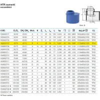 HTR raccordo aumento eccentrico ad innesto ø40/75 mm - gamma Triplus VS0650707