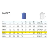 HTU manicotto scorrevole ad innesto ø125 mm - gamma Triplus VS0650813