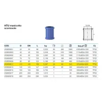 HTU manicotto scorrevole ad innesto ø110 mm - gamma Triplus VS0650811