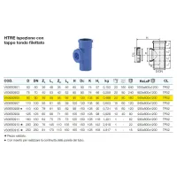 HTRE raccordo d'ispezione con tappo tondo filettato ad innesto ø90 mm - gamma Triplus VS0650905