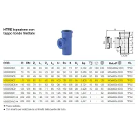 HTRE raccordo d'ispezione con tappo tondo filettato ad innesto ø110 mm - gamma Triplus VS0650907