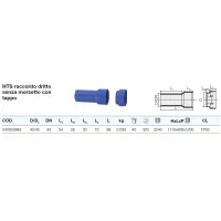 HTS raccordo dritto senza morsetto con tappo ø40 mm - gamma Triplus VS0650982