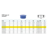 HTM tappo di chiusura per tubi di scarico in PP ad innesto ø75 mm L. 32 mm - gamma Triplus VS0650955