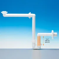 Sifone "SPAZIO BAGNO" per lavabo completo di raccordo 1" - 1"1/4 uscita ø 32-40 A.1115.01