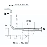 Piletta BASKET per lavelli con foro ø 90 con troppo pieno tondo ø1.1/2" 1745.080