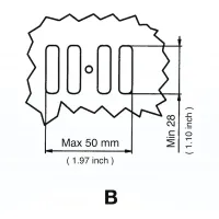 Piletta BASKET "MINI" con foro ø60 flangia ø70 uscita 1"1/2 Gas con troppo-pieno rettangolare per lavelli inox 1754.002