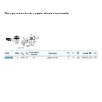 Piletta ø80 per scarico doccia completa, sifonata e ispezionabile, griglia cromata VS0700169