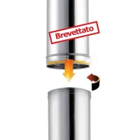 Tubo GASFIX Elemento rettilineo h210 diam. 80 mm - Canna fumaria inox mono parete universale per ogni applicazione e combustibile 120060