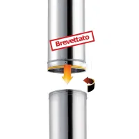 Tubo GASFIX Elemento rettilineo h460 diam. 80 mm - Canna fumaria inox mono parete universale per ogni applicazione e combustibile 120049