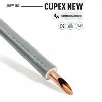 Tubo di rame rivestito preisolato CUPEX NEW ø14 x 1 - Spessore nominale isolante 7 mm - Rotolo da 50 metri 2RCUPCARA14100B