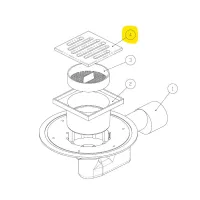 Griglia inox 100x100 mm - ricambio per art. M611, M713, M716/40, M613, M615, M695 M6111