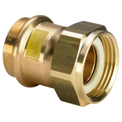 Bocchettone Profipress G ø18x1/2"F con SC‑Contur per valvola di regolazione pressione, bronzo, estremità a pressare femmina, filettatura G, a sede piana 638481