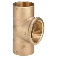 Raccordo a Tee F 14-1/2"-14 bronzo, estremità a saldare femmina, filettatura Rp 475772