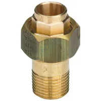 Bocchettone bronzo FF 22 mm - 3/4" a sede conica, estremità a saldare femmina, filettatura R 101558