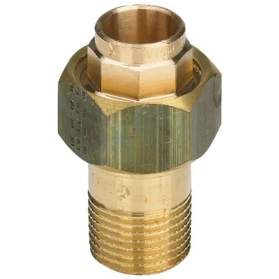 Bocchettone bronzo FF 22 mm - 3/4" a sede conica, estremità a saldare femmina, filettatura R 101558