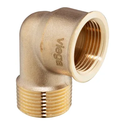 Curva a 90° MF 1/2" bronzo, filettatura R, filettatura Rp 264024