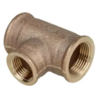 Raccordo a Tee bronzo F F 3/4"x1/2"x3/4, filettature Rp 264468