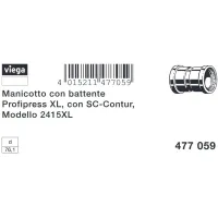 Manicotto FF 76,1 con battente Profipress xL con SC‑Contur rame, estremità a pressare femmina 477059