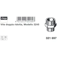 Vite doppia ridotta ø1.1/2"Mx1"M bronzo, filettatura R 321697