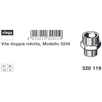 Vite doppia ridotta ø1.1/4"Mx3/4"M bronzo, filettatura R 320119