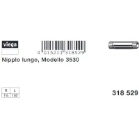 Barilotto nipplo lungo MM ø1.1/4"xL.150mm bronzo, filettatura R 318529