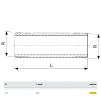 Barilotto nipplo lungo MM ø1.1/4"xL.150mm bronzo, filettatura R 318529