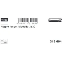 Barilotto nipplo lungo MM ø1"xL.200mm bronzo, filettatura R 319694