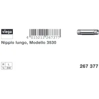 Barilotto nipplo lungo MM ø1/2"xL.200mm bronzo, filettatura R 267377