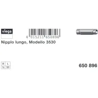 Barilotto nipplo lungo MM ø1/2"xL.50mm bronzo, filettatura R 650896