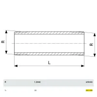 Barilotto nipplo lungo MM ø1/2"xL.50mm bronzo, filettatura R 650896